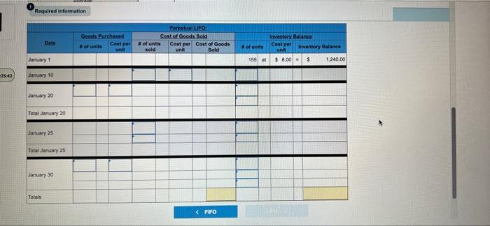 cost assigned to ending inventory and cost of goods sold using socific