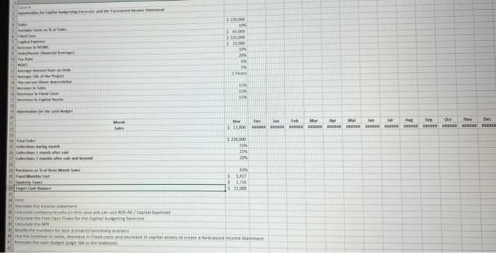  Using the information above, please answer the following questions: Capital Budgeting