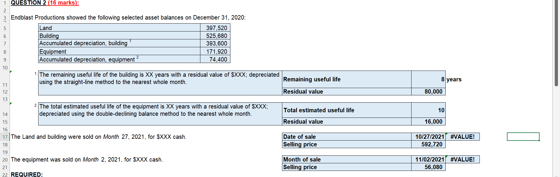  T 6 2 8 years 1 QUESTION 2 (16 marks): 2