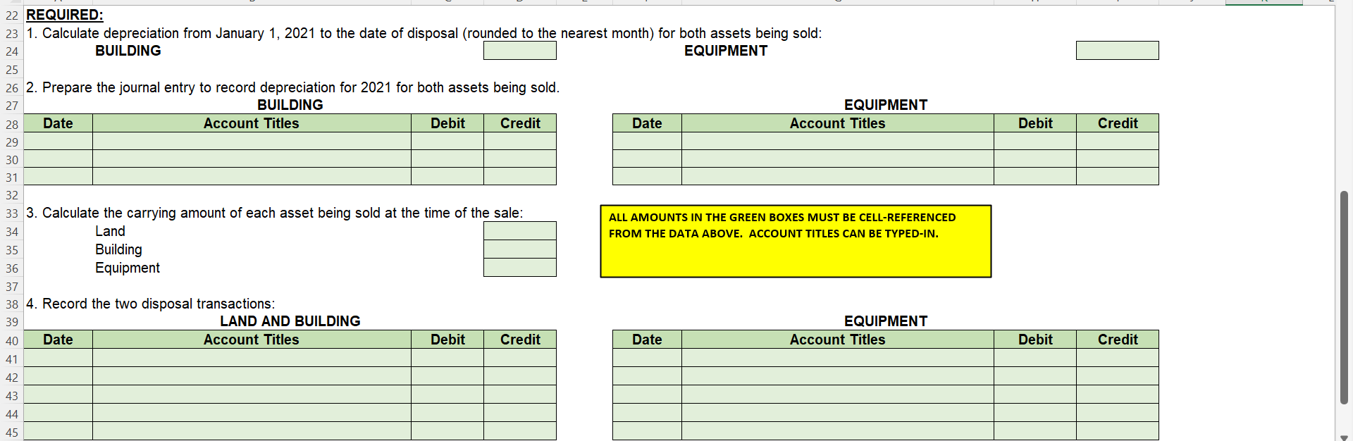 Endblast Productions showed the following selected asset balances on December 31, 2020: