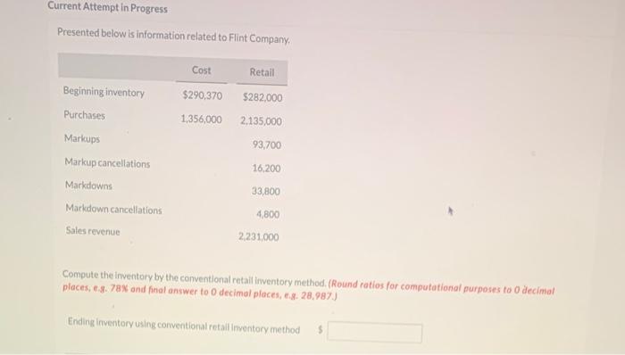 Please add all the steps. thank you Current Attempt in Progress Presented