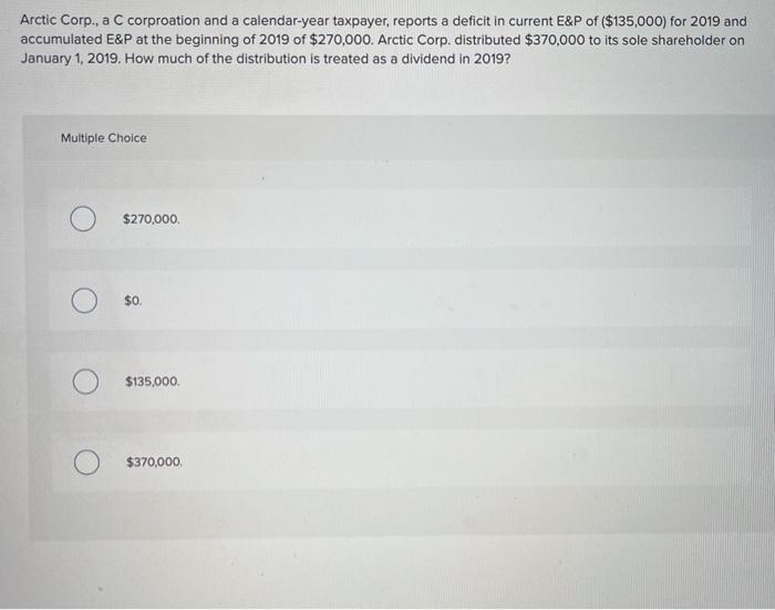  fast please thank you Arctic Corp., a C corproation and a