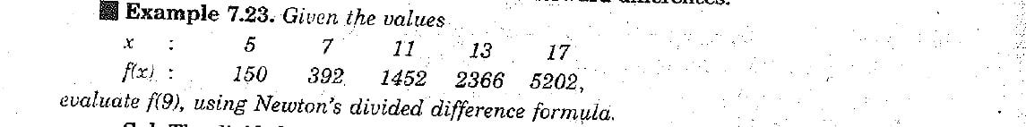: Example 7.23. Given the values 5 7 11 13 17