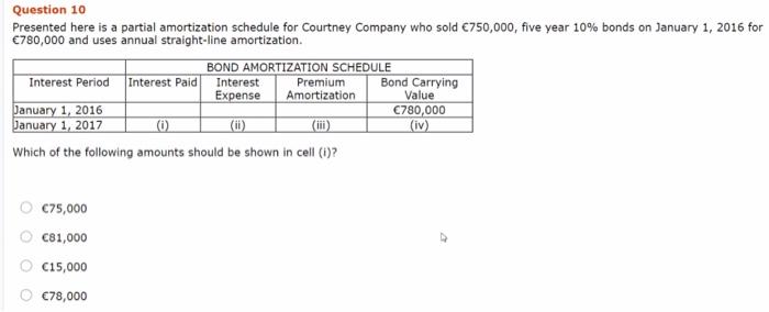 ASAP, final answer only, direct thumpsup;) Question 10 Presented here is a