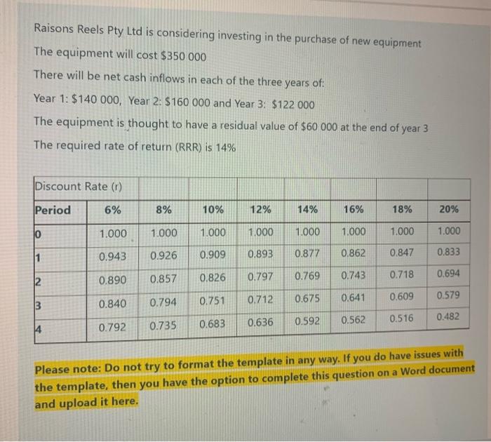  Don't make it simple. Write it down exactly. Raisons Reels Pty