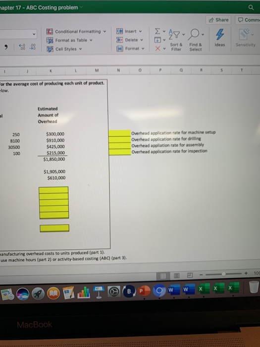 estimated total cost Products 11 Number of units to be produced 12