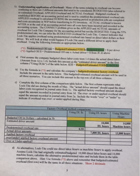 Underapplied OH 89,300 Work in Process (WIP) GIP - April 30 DM