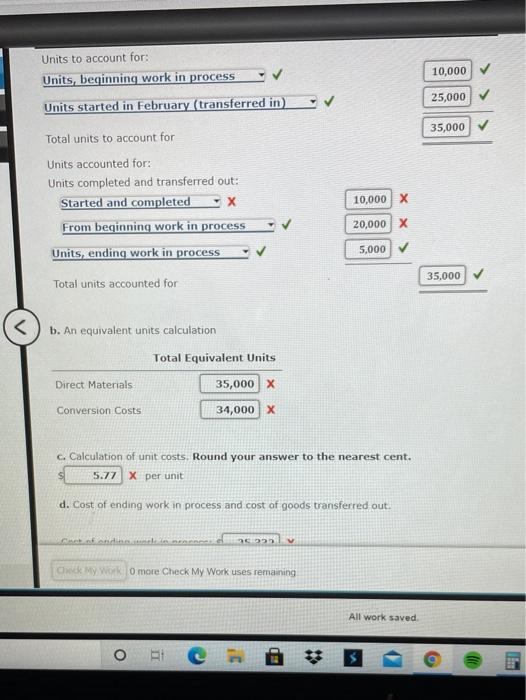 two direct materials are added at the beginning of the process; in