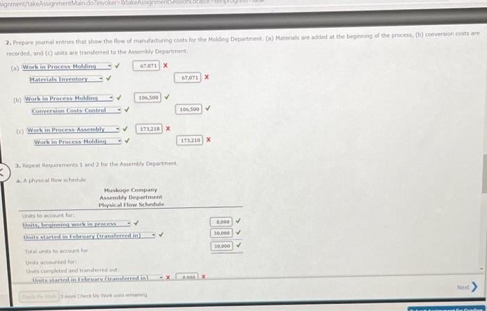 the process. As work is completed, it is transferred out. The fe