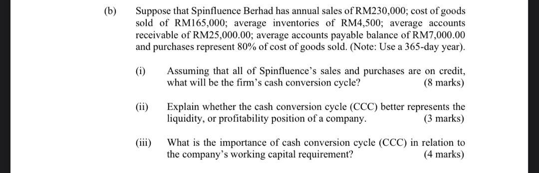 DOES ANYONE CAN HELP TO ANSWER QUESTION ii and iii PLEASE.
