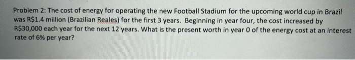  please solve by hand showing the formulas used Problem 2: The