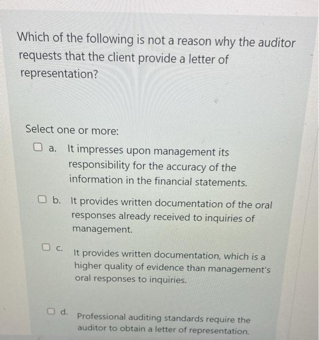  note : select one or more answer Which of the following