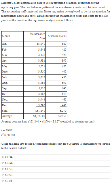  Nidgett Co. has accumulated data to use in preparing its annual