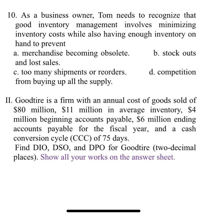 completes the statement or answers the question. (Write your answers on the