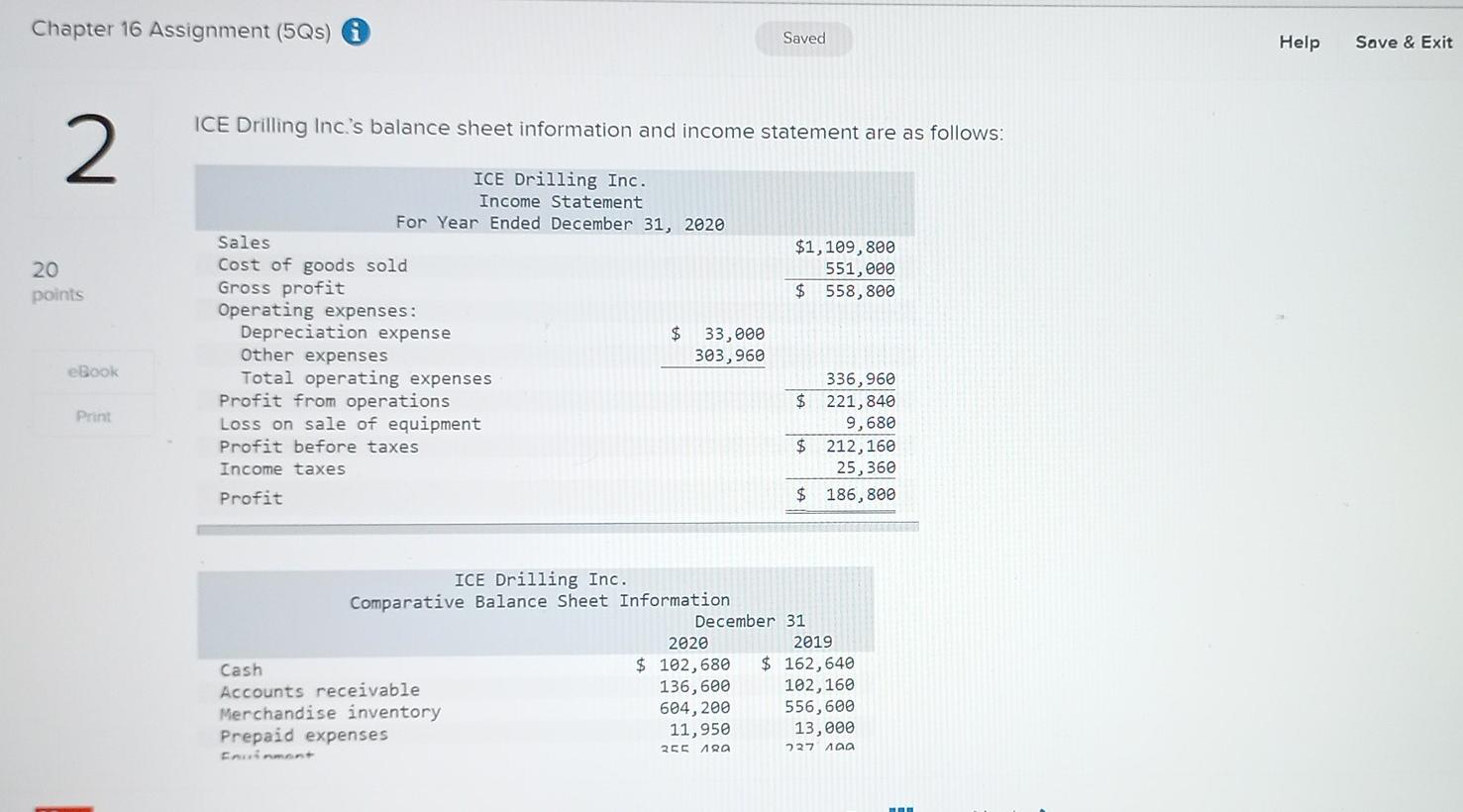  Chapter 16 Assignment (5Qs) Saved Help Save & Exit ICE Drilling