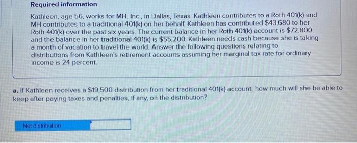  help with these 5 problems please! -Net distribution Required information Kathleen,