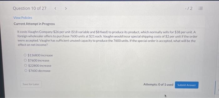 Progress Swifty Corporation is considering the replacement of a piece of equipment