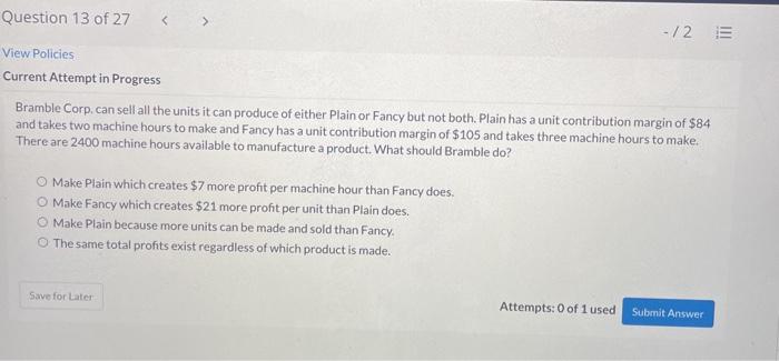 with a newer model. The following data has been collected: Old Eguipment