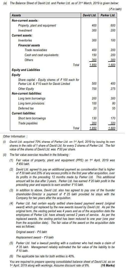 please answer 100% correct , its very important for me (a) The