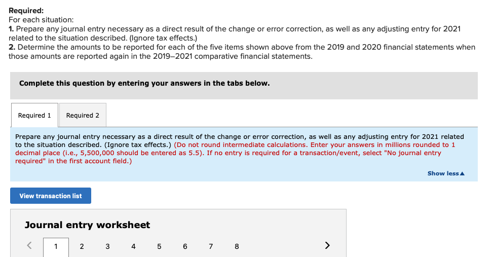 of previous financial statements (LO20-1, 20-3, 20-4, 20-6) Whaley Distributors is a