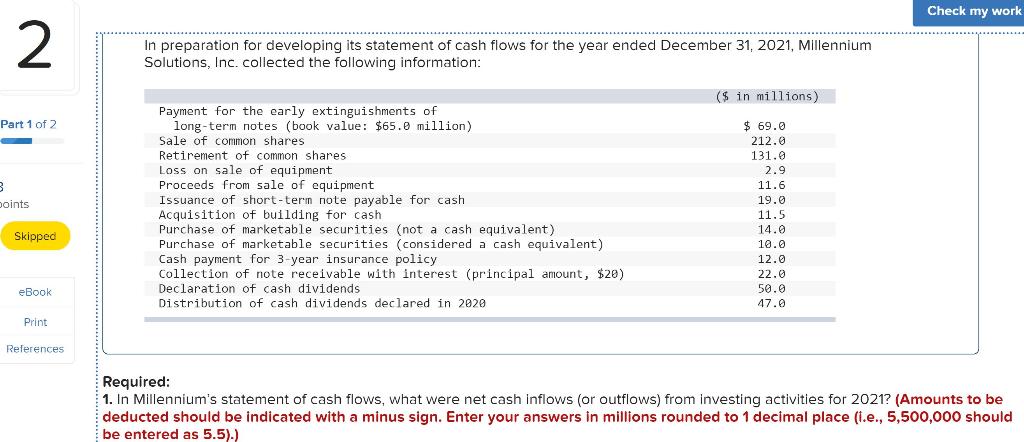 Check my work 2 In preparation for developing its statement of