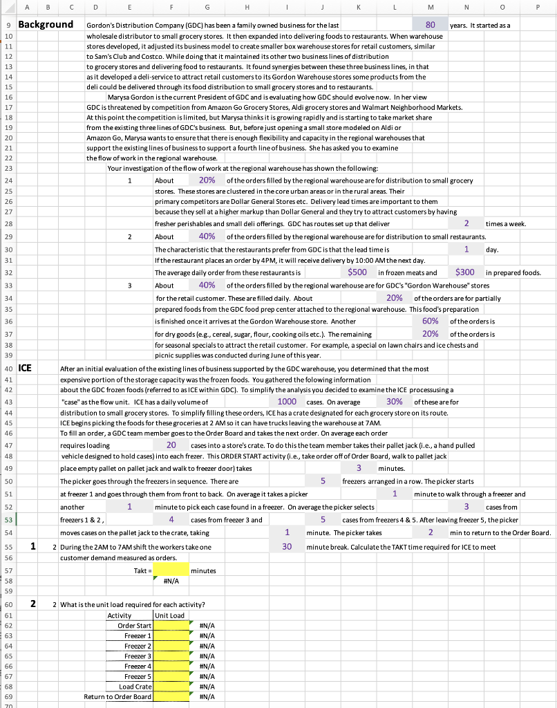 Question: Please provide an answer along with EXCEL formulas to this scenario....