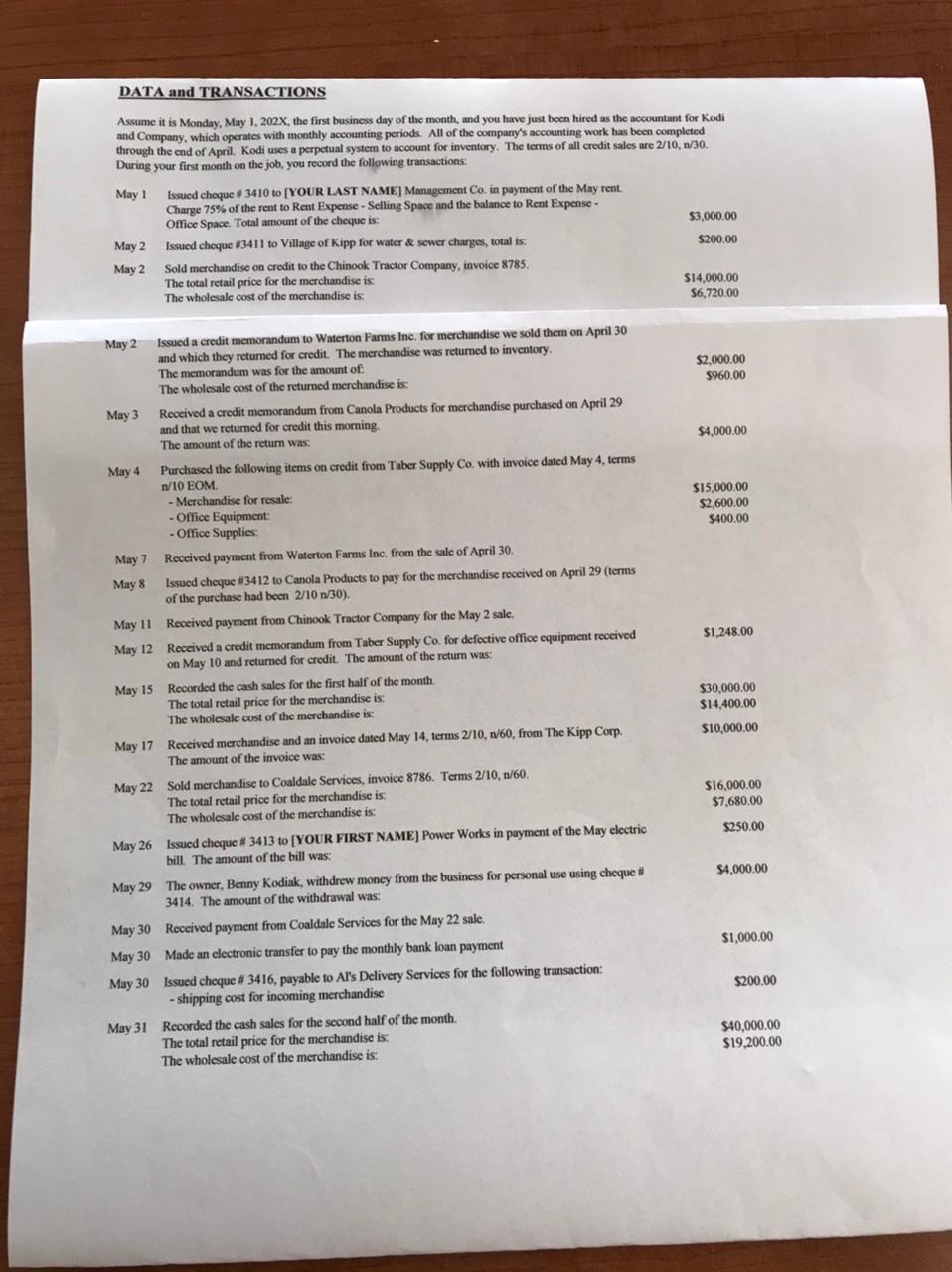 help me do the general journal entry. I need help putting these