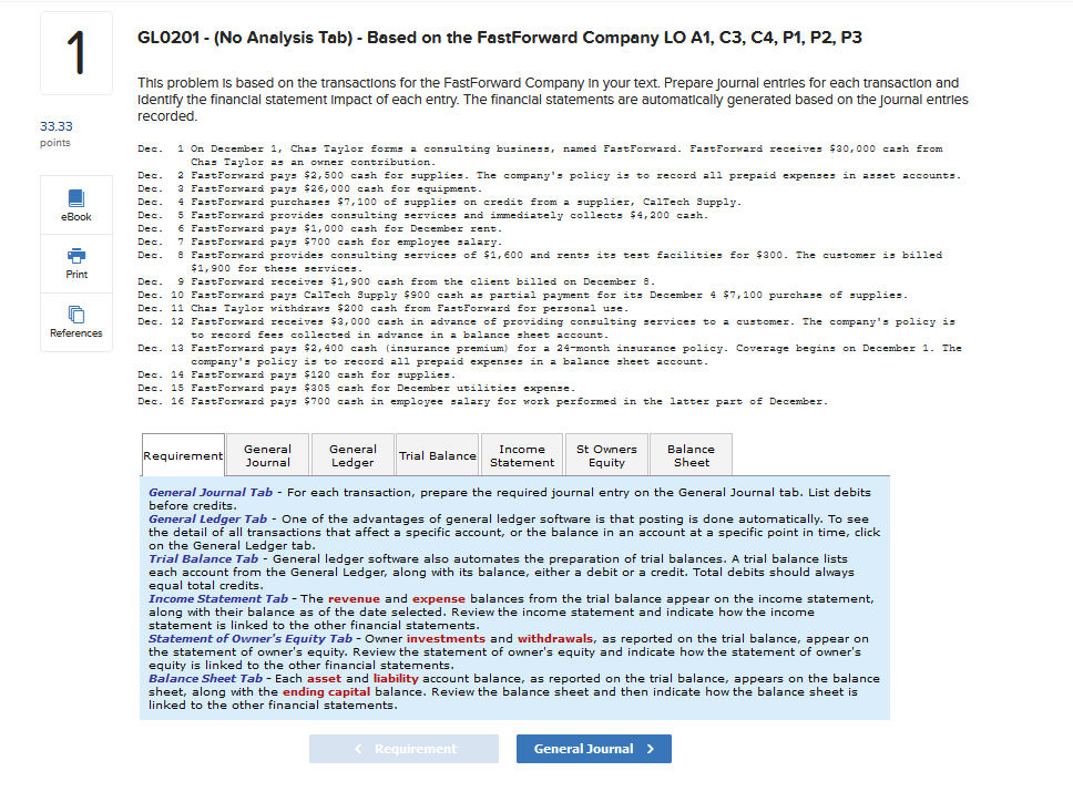 = GLO201 - (No Analysis Tab) - Based on the FastForward Company