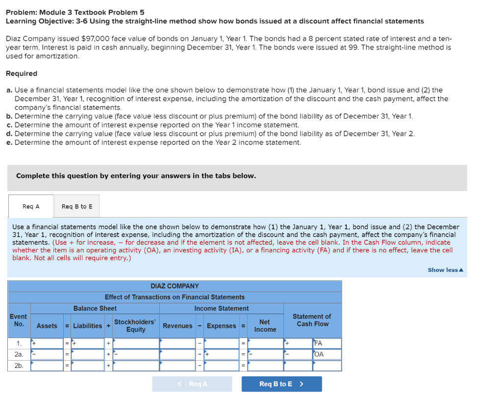  Problem: Module 3 Textbook Problem 5 Learning Objective: 3-6 Using the