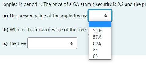 pened and period 1. Assume an apple tree produces 120 apples of