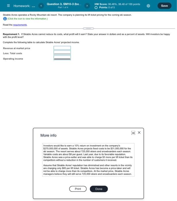  Save Homework: .... Question 3, SM10-3 (bo HW Score: 38,48%, 38,48