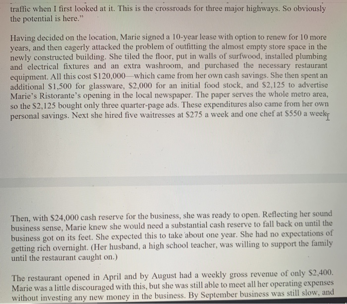 How do we conduct a financial analysis for this? traffic when I