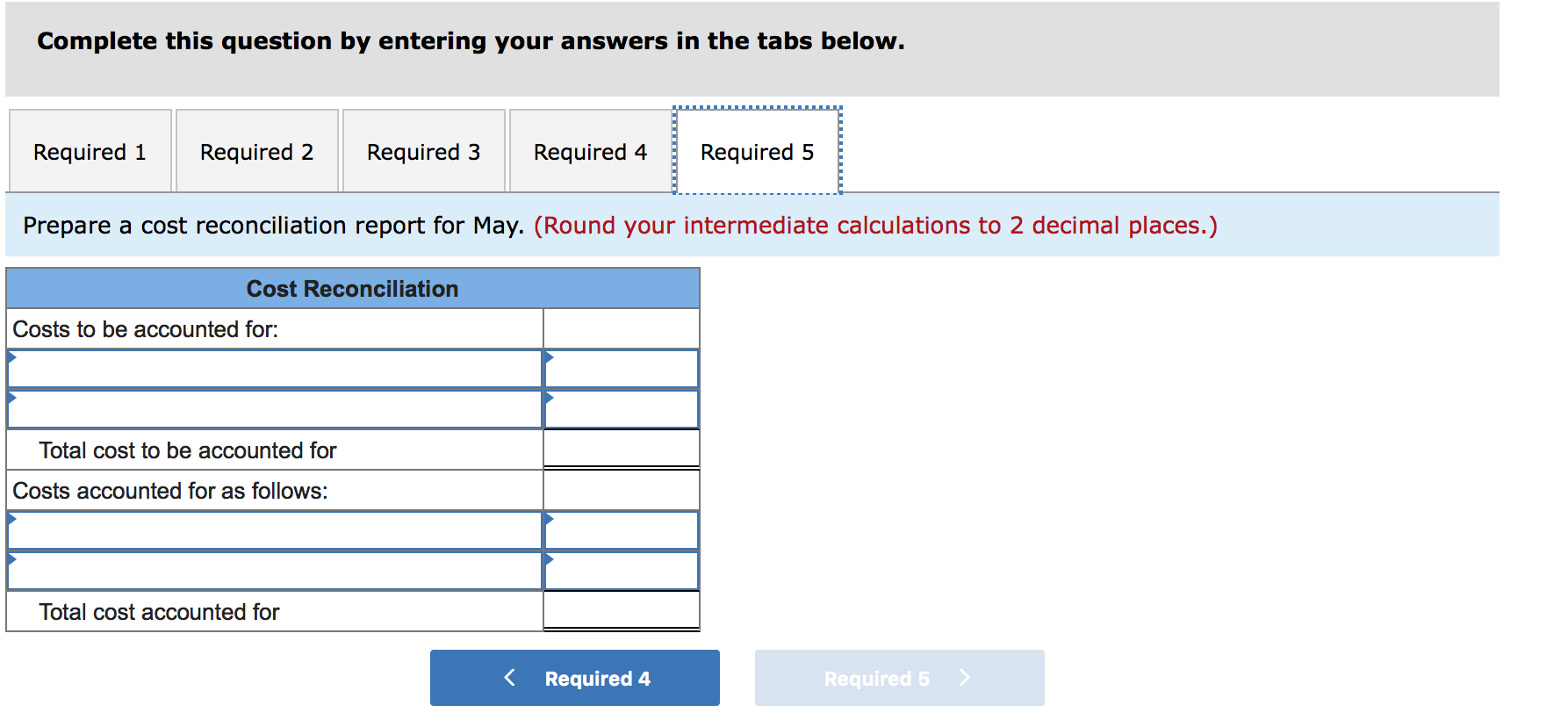 Pounds started into production during May Pounds completed and transferred out Pounds