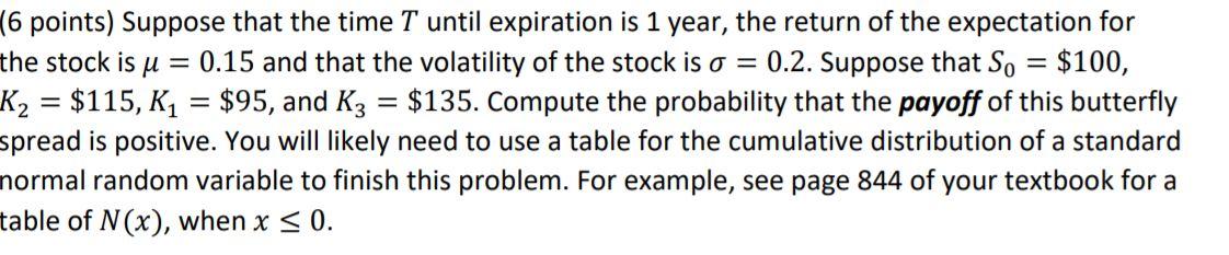 on the same underlying with the same expiration date. Let K2 =