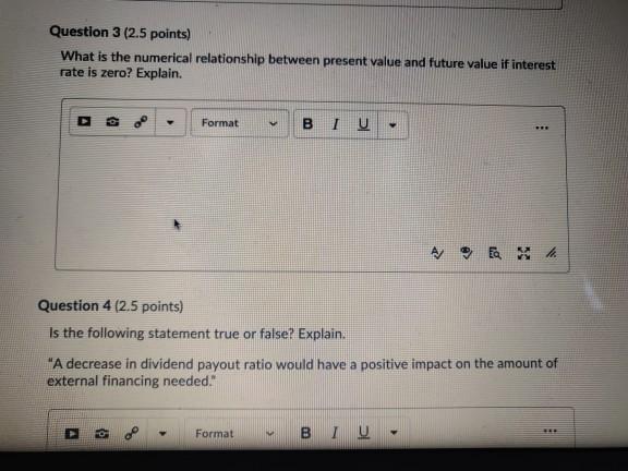 (2.5 points) Is the following statement true or false? Explain. "if cash