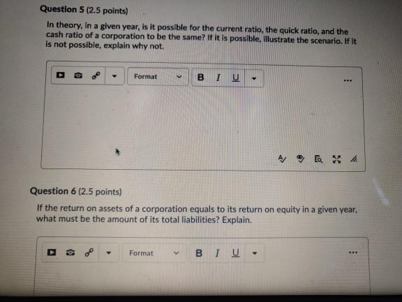 the corporation has issued some shares during the year." Format BIU Question