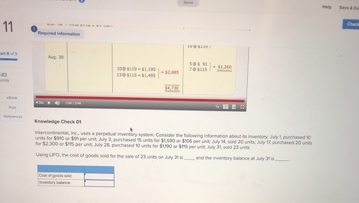  Saved Help Save & EX Net Chec 11 Required information IU>119