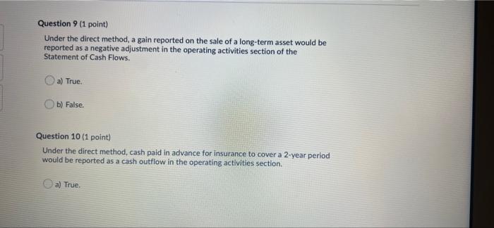 not be reported as a cash flow? a) Declaration of a $10,000