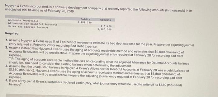  Nguyen & Evans Incorporated, is a software development company that recently