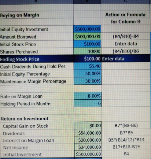  Q.1Find Return on investment & return with no margin Q.2 Q.2Find