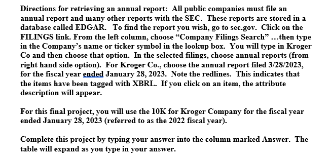 Please do your best to make sure these questions are answered as