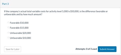 to show your company's flexible budget and how it is linked to