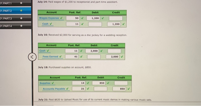 an entry, leave it blank. July 1: Peyton Smith made an additional