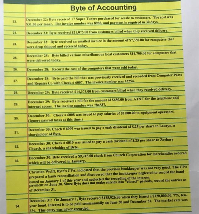 systems to midsize businesses on account. Byte was started by Lauryn on