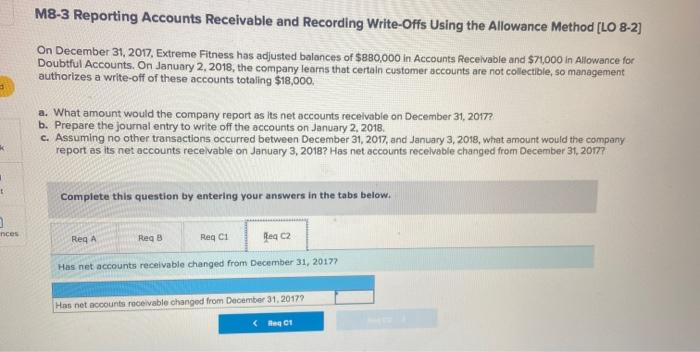 Accounts. On January 2, 2018, the company leams that certain customer accounts
