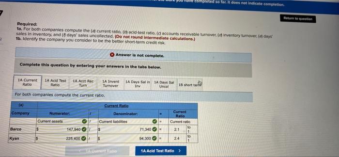 ratio analysis LO P3 The following information applies to the questions displayed