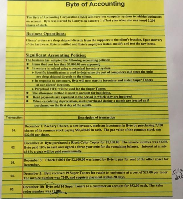 salaries in the amount of $1,200.00 are owed by Byte for three