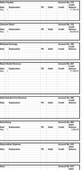 4. Journalize any adjusting entries in the General Journal and post in