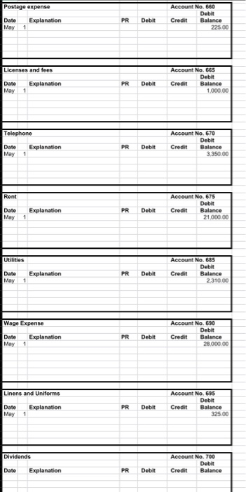 tab. 5. Prepare the Adjusted Trial Balance in the Trial Balances tab.