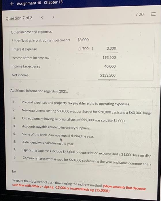 unclassified statement of financial position for Blossom, Inc. follow: BLOSSOM, INC. Statement